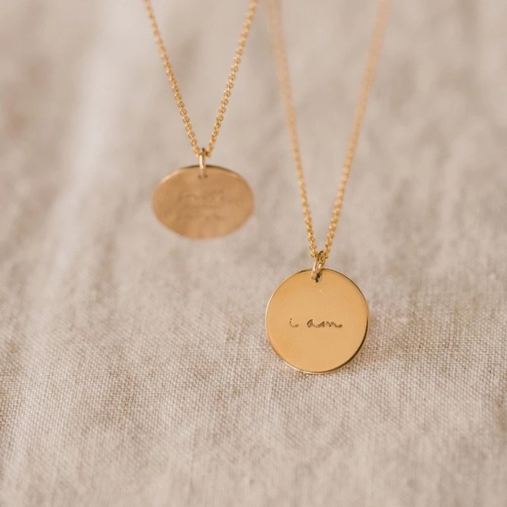 “Enough” Minimalist Mantra Dainty Bohemian Gold/Silver Self-Love Charm N… - Picture 7 of 13